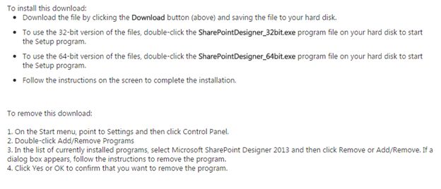 install SharePoint Designer